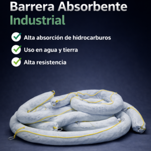 barrera absorbente bariboom 4 ms para derrames de petroleo e hidrocarburos