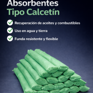 calcetin absorbente barisock m para derrames de aceite e hidrocarburos