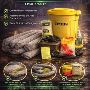 kit de contencion de derrames con contenedor y ruedas USK 104 C