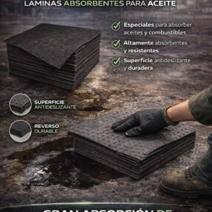 almohadillas absorbentes universales padex 100 uep para derrames industriales